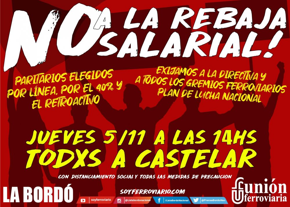 Paritaria ferroviaria: 7% es rebaja salarial