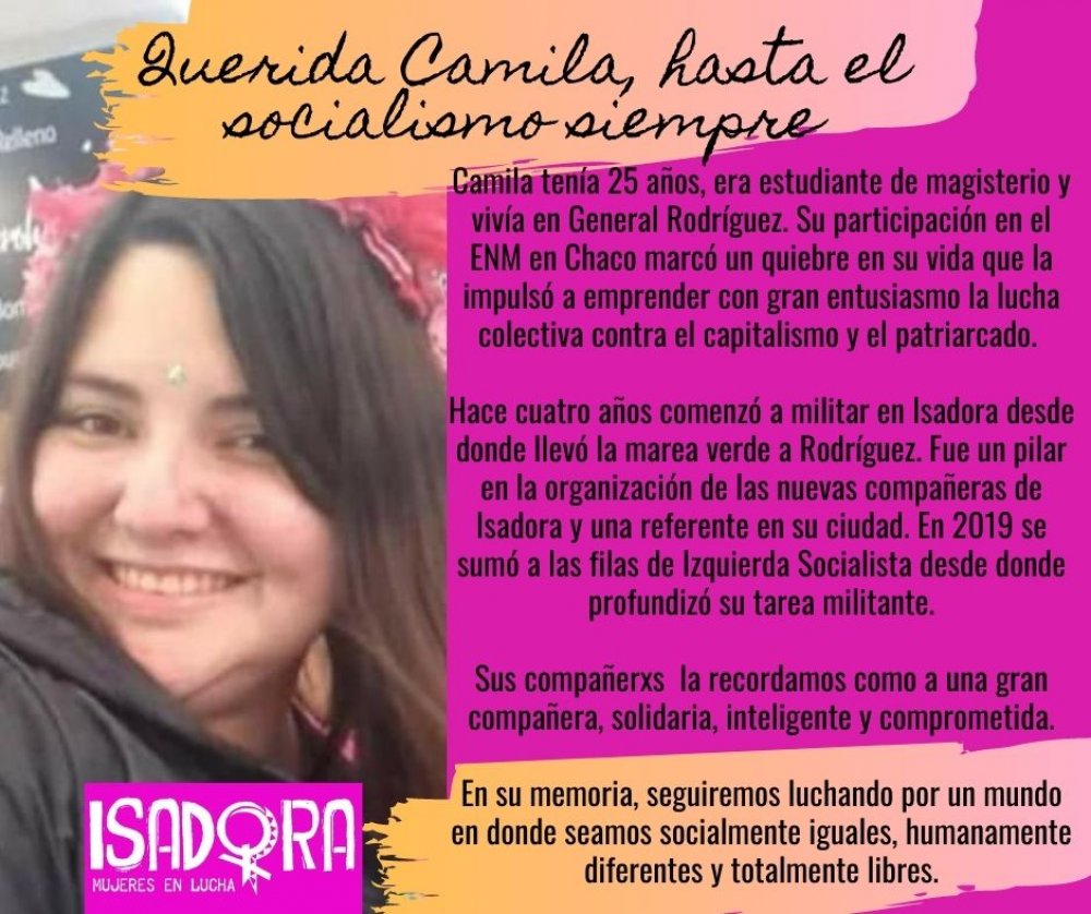 Querida Camila, hasta el socialismo siempre