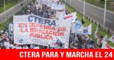 Ctera para y marcha el 24