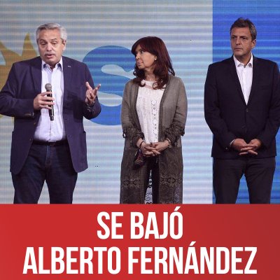 Se bajó Alberto Fernández