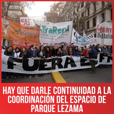 Hay que darle continuidad a la coordinación del espacio de Parque Lezama