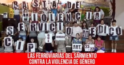 Las ferroviarias del Sarmiento contra la violencia de género