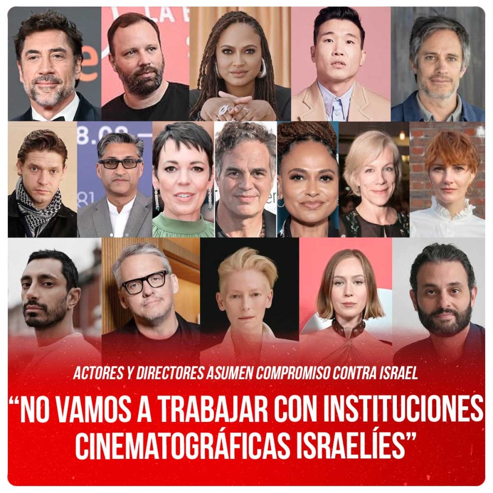 Actores y directores asumen compromiso contra Israel / “No vamos a trabajar con instituciones cinematográficas israelíes”