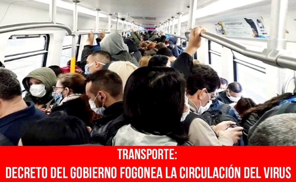 Transporte: decreto del gobierno fogonea la circulación del virus