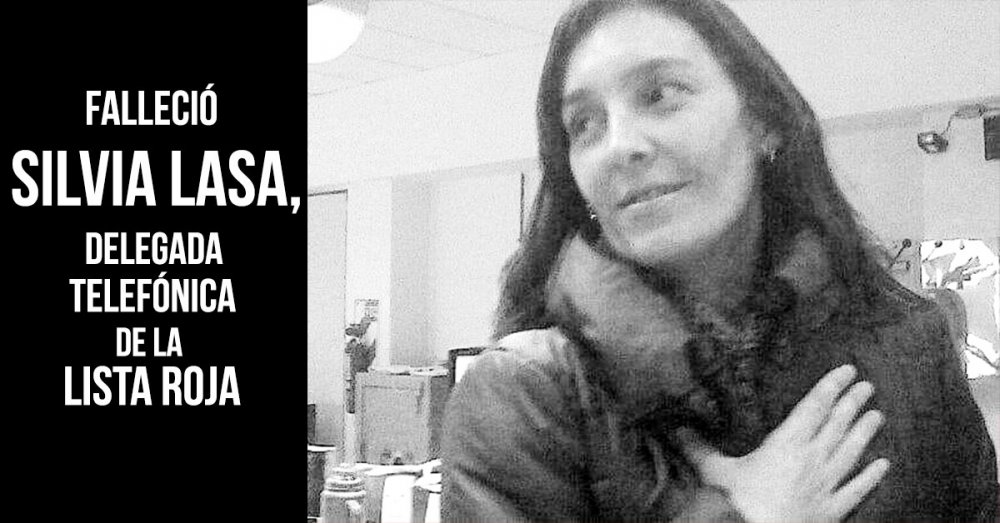 Falleció Silvia Lasa, delegada telefónica de la Lista Roja