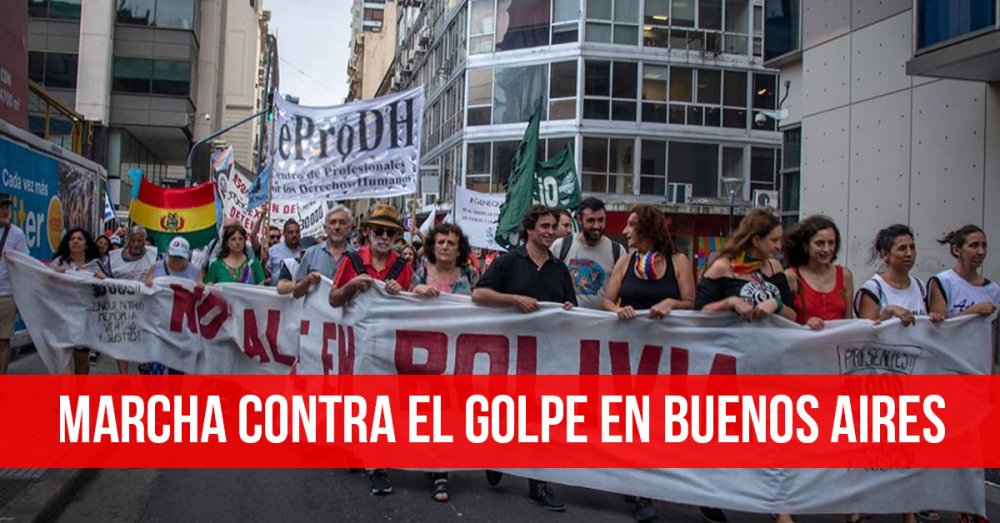 Marcha contra el golpe en Buenos Aires