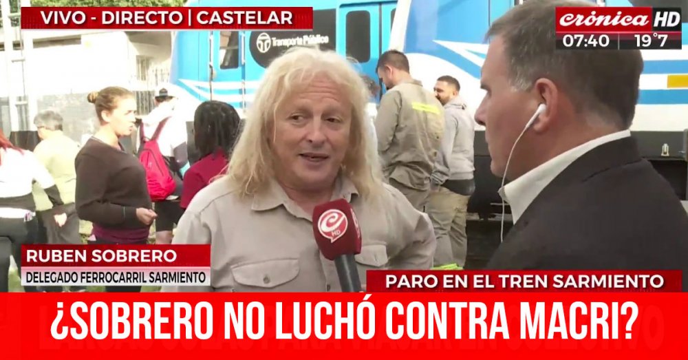¿Sobrero no luchó contra Macri?