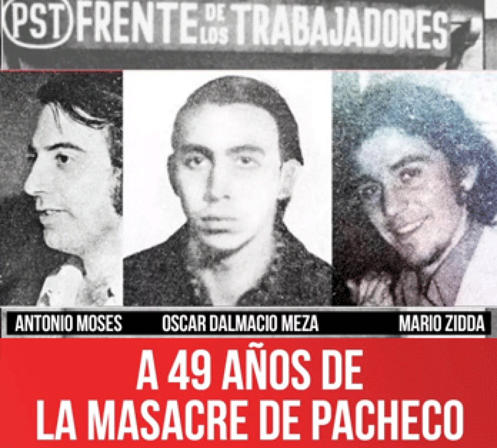 Acto a 49 años de la masacre de Pacheco