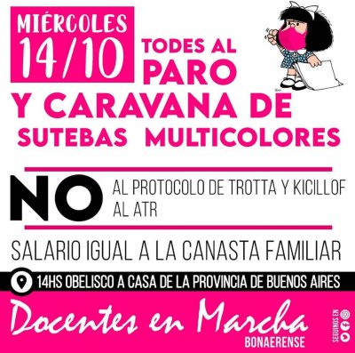 Caravana docente en CABA y paro en provincias/ Ctera debe llamar al paro nacional
