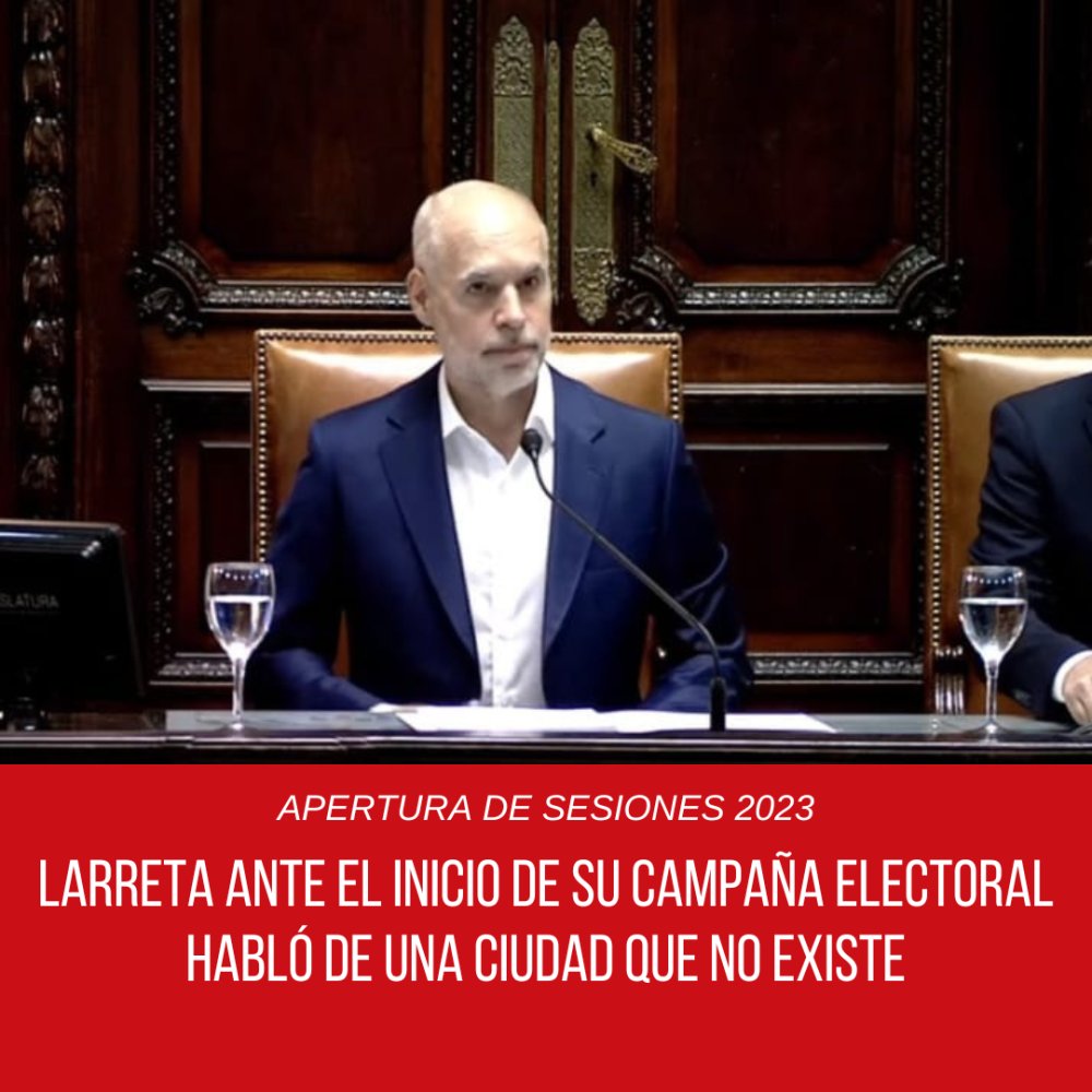 Larreta ante el inicio de su campaña electoral habló de una Ciudad que no existe