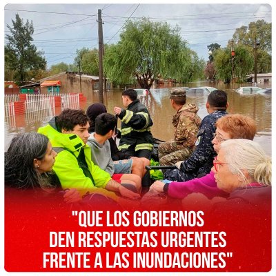 "Que los gobiernos den respuestas urgentes frente a las inundaciones"