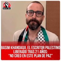 Basim Khandaqji, el escritor palestino liberado tras 21 años: “No creo en este plan de paz”