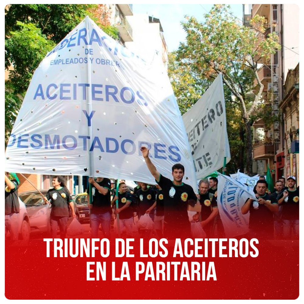 Triunfo de los aceiteros en la paritaria