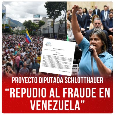 Proyecto Diputada Schlotthauer / “Repudio al fraude en Venezuela”