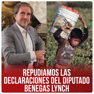 Repudiamos las declaraciones del diputado Benegas Lynch