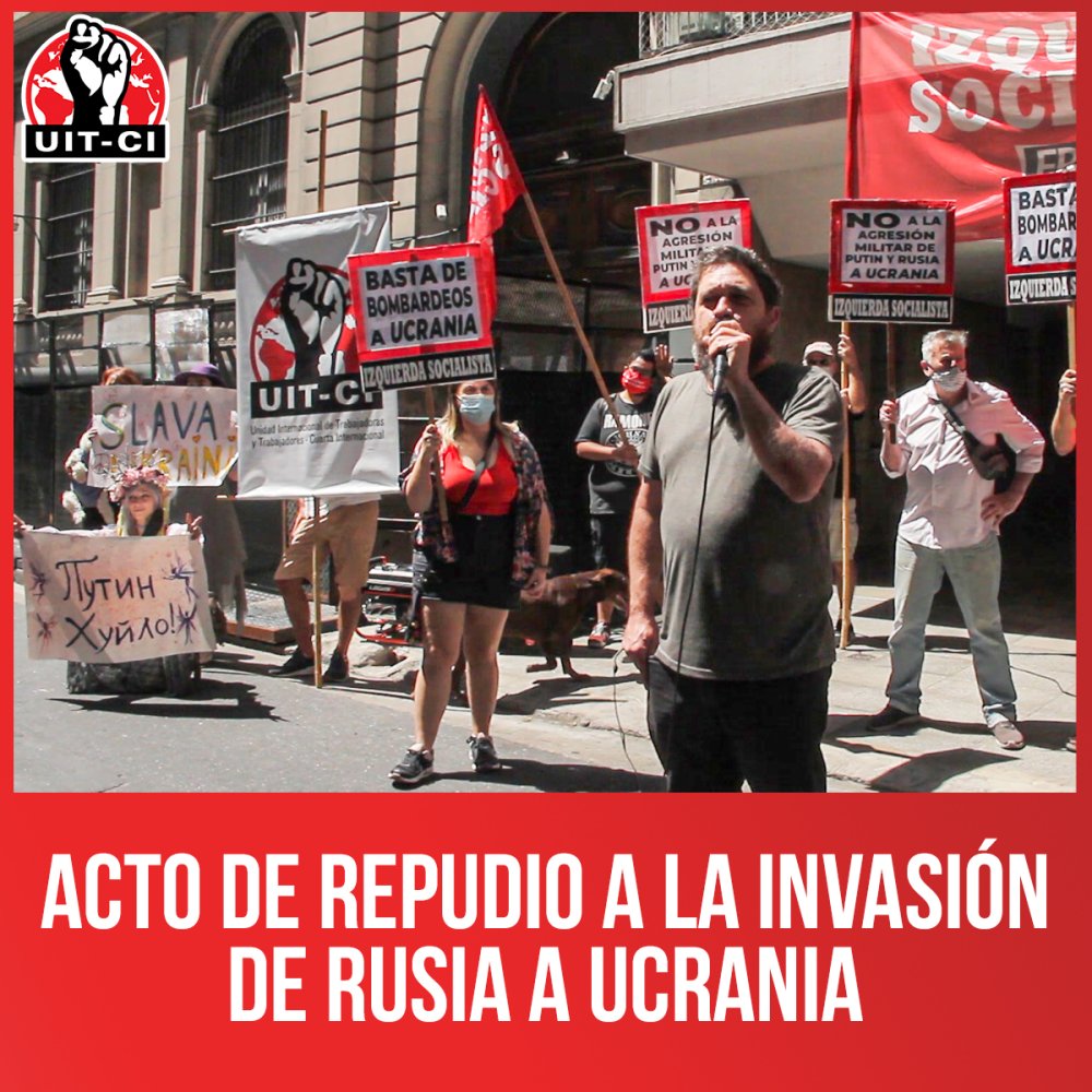 Acto de repudio a la invasión de Rusia a Ucrania