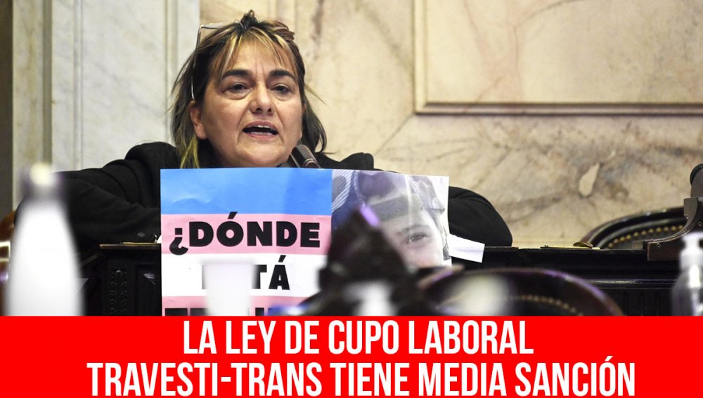 La ley de cupo laboral travesti-trans tiene media sanción