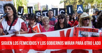 Siguen los femicidios y los gobiernos miran para otro lado
