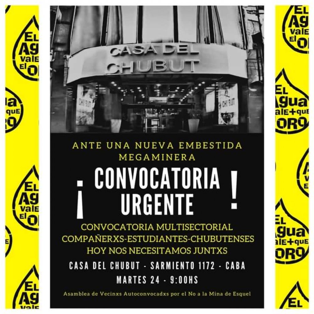 Acto Casa de Chubut: ¡NO a la megaminería!