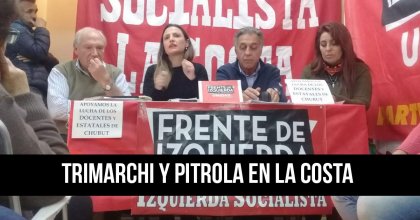 Trimarchi y Pitrola en La costa