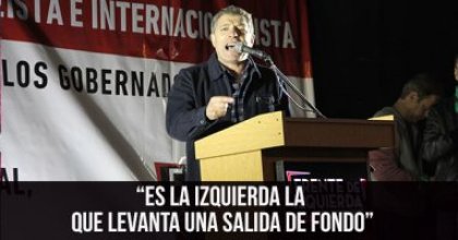 Juan Carlos Giordano: “Es la izquierda la que levanta una salida de fondo”