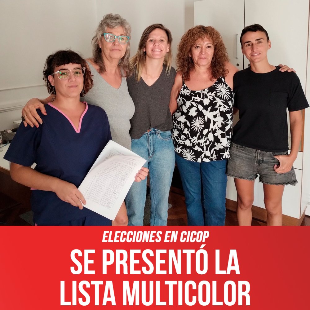 Elecciones en Cicop / Se presentó la lista Multicolor