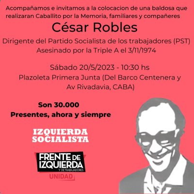 César Robles: homenaje en Caballito-CABA