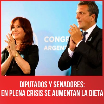 Diputados y senadores: en plena crisis se aumentan la dieta