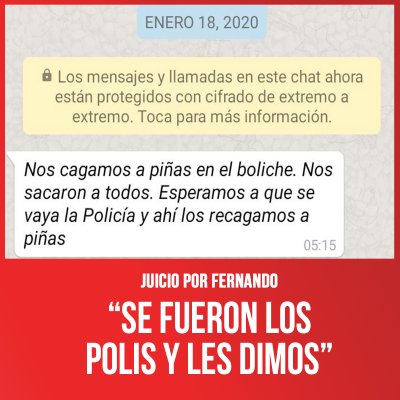 Juicio por Fernando / “Se fueron los polis y les dimos”
