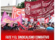 FATE y el sindicalismo combativo marcharon a Plaza de Mayo