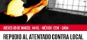 Conferencia de prensa Repudio al atentado contra local de Izquierda Socialista / jueves 30 de marzo, 14 hs, México 1230 (CABA)