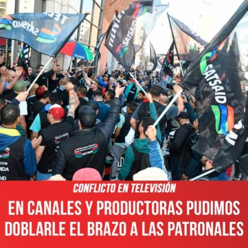 Conflicto en televisión / En canales y productoras pudimos doblarle el brazo a las patronales
