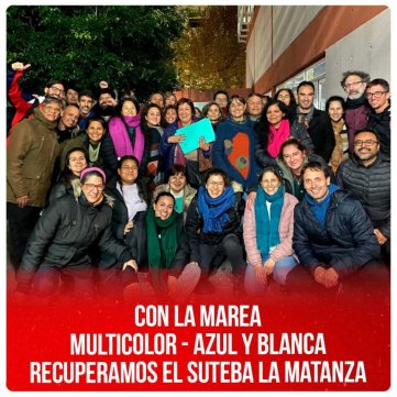 Con la marea Multicolor - Azul y Blanca recuperamos el Suteba La Matanza