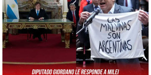 Diputado Giordano le responde a Milei: Milei usa la causa Malvinas para entregarnos de pies y manos al imperialismo norteamericano y al FMI