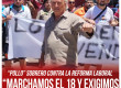“Pollo” Sobrero contra la Reforma Laboral “Marchamos el 18 y exigimos a la CGT el paro general”