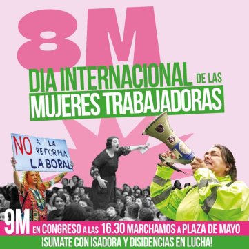 8M Día internacional de las mujeres trabajadoras