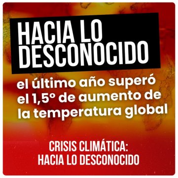 Crisis climática: Hacia lo desconocido