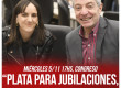 Miércoles 5 de noviembre 17hs, Congreso  “Plata para jubilaciones, no para el FMI”