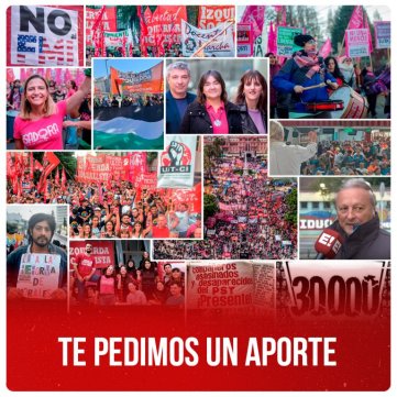 Te pedimos un aporte