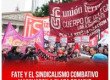 FATE y el sindicalismo combativo marcharon a Plaza de Mayo