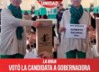 FIT-Unidad / Votó la candidata a gobernadora Carolina Goycochea