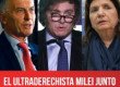 El ultraderechista Milei junto con Macri y Bullrich