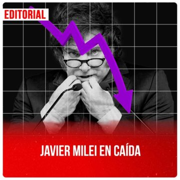 Javier Milei en caída