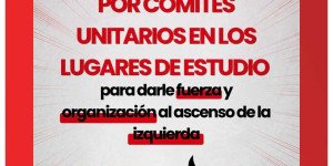 Por comités unitarios en los lugares de estudio para darle fuerza y organización al ascenso de la Izquierda