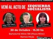 Sobrero y diputado Giordano en La Matanza - Acto de Izquierda Socialista en el FIT Unidad