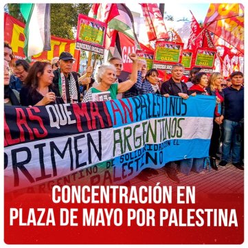 Concentración en Plaza de Mayo por Palestina