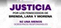 Sábado 27 de septiembre 16 horas - Plaza de Mayo a Congreso / Justicia por los femicidios de Brenda, Lara y Morena