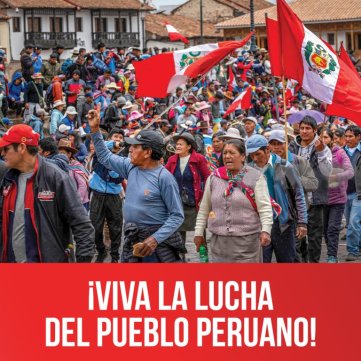 ¡Viva la lucha del pueblo peruano!