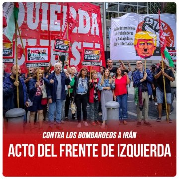Contra los bombardeos a Irán / Acto del Frente de Izquierda