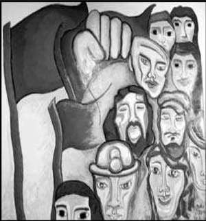 Imagen del mural pintado al cumplirse 8 aos del asesinato de Daro y Maxi, y en homenaje a Mabel Ruiz, en nuestro local partidario de Gerli. Gracias Silvia y Zorro por la obra!